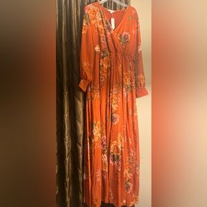 Baltic Born Lydia Rust Floral Maxi Dress